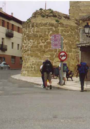 Pilgrims leaving Astorga